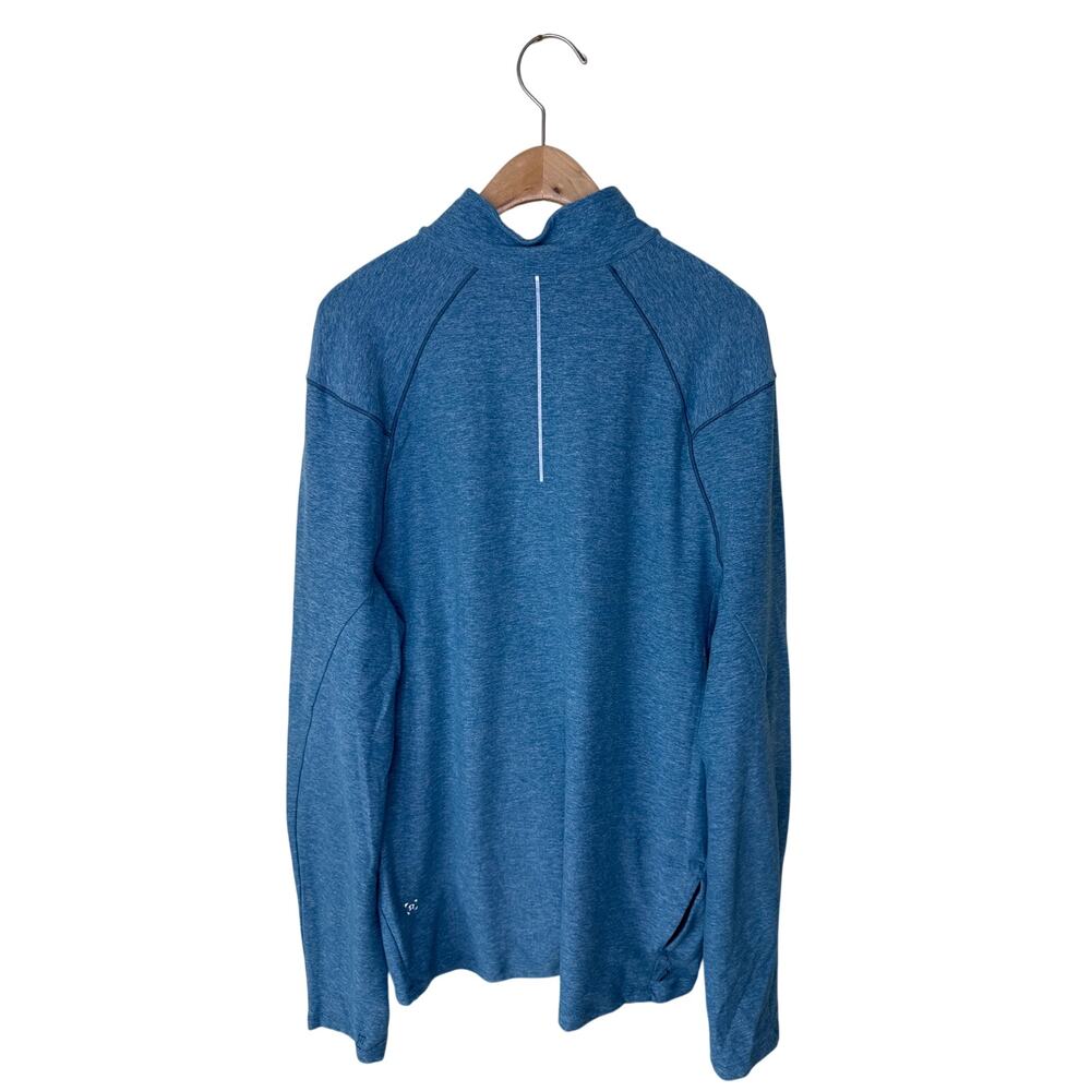 Lululemon Surge Warm 1/2 Zip Heathered Blue Size Large